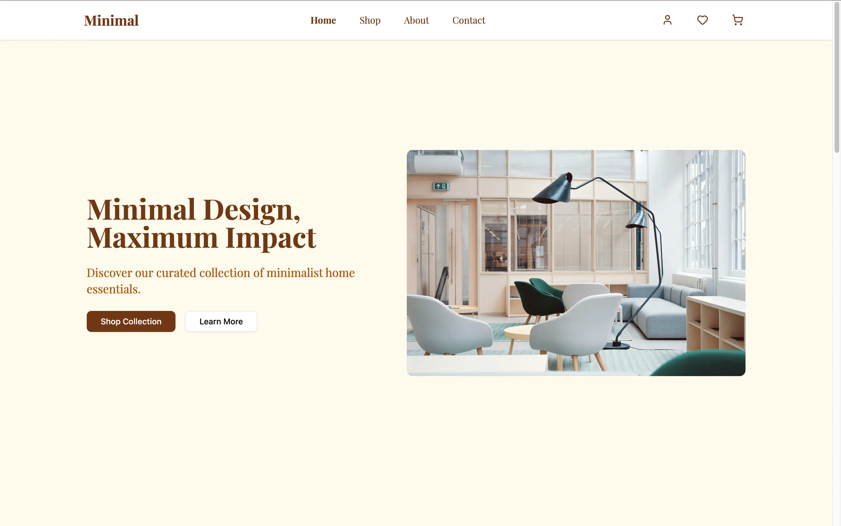 Minimal E-Shop — project preview screenshot