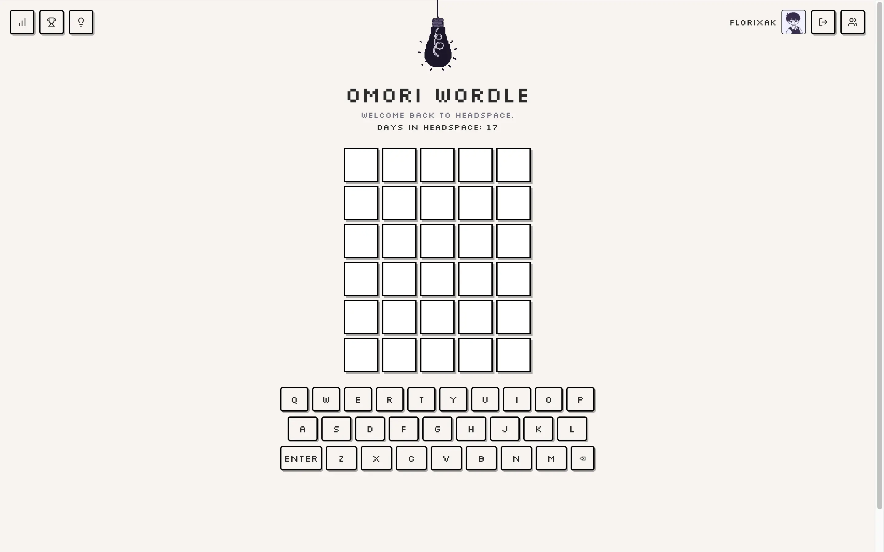 OMORI Wordle — project preview screenshot