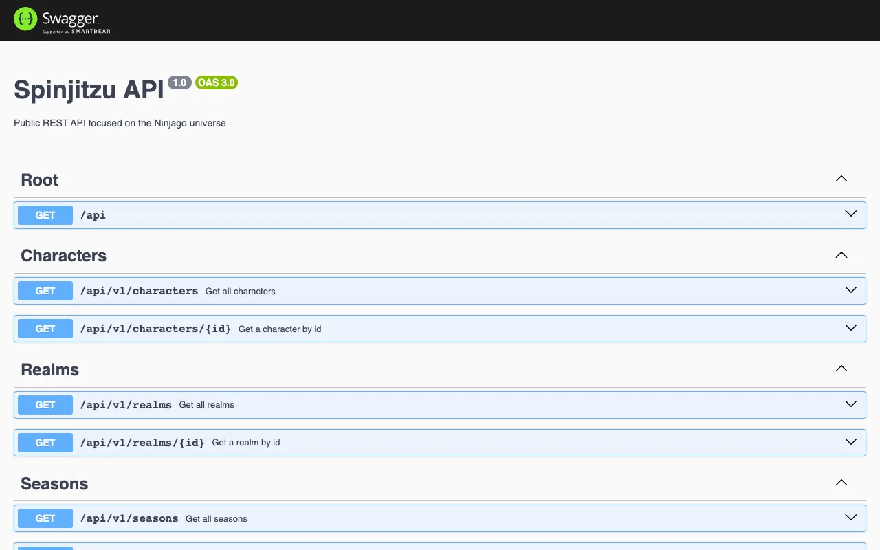 Spinjitzu API — project preview screenshot