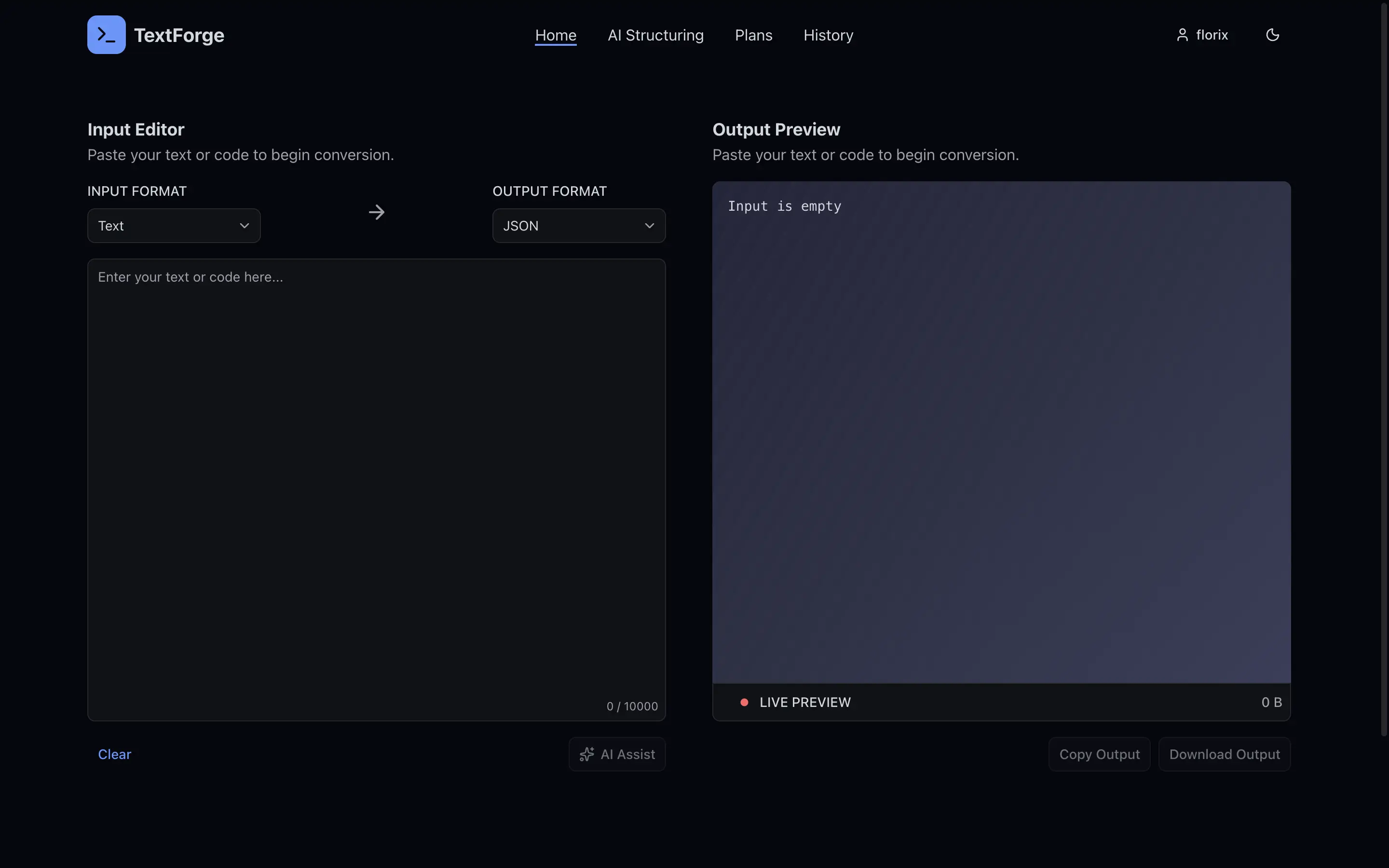 TextForge — project preview screenshot